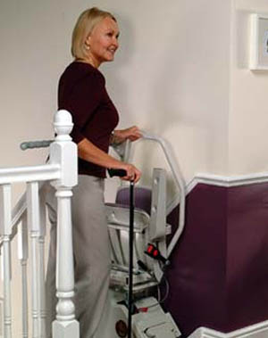 Sit and stand frame for Stairlifts